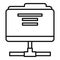 Estimator shared folder icon, outline style