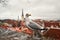 Estonia. Bird gull on the observation deck of Tallinn Vyshhorod. January 2, 2018