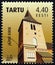 ESTONIA - CIRCA 2005: A stamp printed in Estonia issued for the 975th anniversary of the foundation of Tartu shows Jaani church