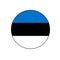 Estonia Circle Vector Flag - for European push button concepts.