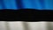 Estonia flag background waving full screen banner - seamless video animation loop