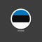 Estonia flag vector circle shape