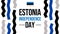 Estonia Independence Day with abstract shapes and typography in the center