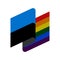 Estonia LGBT flag. Estonian Symbol of tolerant. Gay sign rainbow