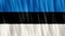 Estonia National Flag. Seamless loop animation closeup waving.