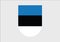 Estonia national flag set country emblem state symbol