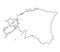 Estonia outline map