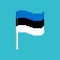Estonia Pixel flag. Pixelated banner Estonian. political bit icon. Vector illustration