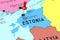 Estonia, Tallinn - capital city, pinned on political map