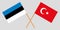 Estonia and Turkey. The Estonian and Turkish flags. Official proportion. Correct colors. Vector