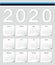 Estonian 2020 calendar