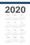 Estonian 2020 year vector calendar