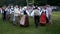 Estonian folk dances. Celebration of Midsummer Day in Estonia