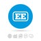 Estonian language sign icon. EE translation.