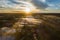 Estonian swamp Viru, Viruraba, at sunrise in summer