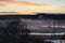 Estonian Viru swamp at sunrise in summer, close-up photo