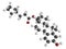 Estradiol cypionate estrogen prohormone molecule. Long-acting, intramuscular injectable prodrug of estradiol. Atoms are