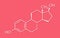 Estradiol estrogen female sex hormone molecule. Skeletal formula.