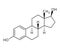 Estradiol structural formula of molecular structure