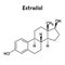 Estradiol structural formula of molecular structure