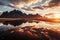 estrahorn mountain range and Stokksnes beach panorama in Iceland