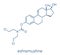 Estramustine prostate cancer chemotherapy drug molecule. Skeletal formula.