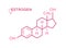 Estrogen hormones molecular formula. Sex hormone symbol