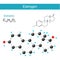 Estrogen or oestrogen molecular chemical structural formula