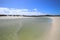 Estuary and blue sky