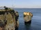 Estudiantes beach cliffs, Lagos, Portugal. Rocky beach in, Portugal.