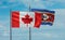 Eswatini and Canada flag
