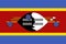 Eswatini national flag. Official flag of Swaziland accurate colors