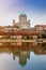Esztergom, Hungary - Beautiful autumn morning with the Basilica of the Blessed Virgin Mary at Esztergom by the River Danube