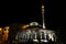 The Et`hem Bey Mosque at night on Skanderbeg Square, Tirana