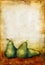 Etches Pears on a Grunge Background