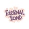 eternal bond love people quote typography flat design illustration