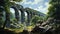 Eternal Echoes: Roman Aqueduct Ruin in Nature\\\'s Embrace