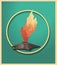 Eternal fire holiday emblem