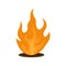 Eternal fire icon, flat style