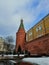 The eternal flame on the background of the Kremlin  towers