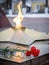 Eternal flame on a mass grave in Central Russia.