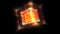 Eternal flame power overwhelming cube mystery core full energy surface and blur ray around