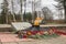 The Eternal Flame at the tomb of the Unknown soldier. Rzhev city, Tver region.