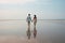 Eternal Horizon: Young Couple\\\'s Intimate Beach Journey