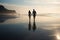 Eternal Horizon: Young Couple\\\'s Intimate Beach Journey