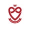 Eternal Love conceptual sign, vector symbol created with infinity loop sign and heart.