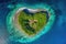 Eternal Love: A Heart-Shaped Oasis in the Ocean.