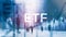 ETF - Exchange traded fund financial and trading tool. Business and investment concept