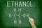 Ethanol alcohol chemical molecule structure