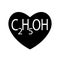 Ethanol or alcohol, ethyl is found in black heart for Valentines day, beverages produced by the fermentation of sugars by yeasts.